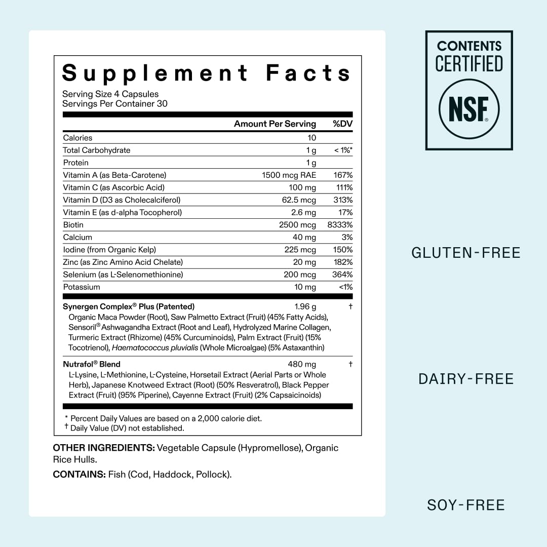 Nutrafol Women's Balance Hair Growth Supplement – Clinically Proven for Enhanced Hair Thickness