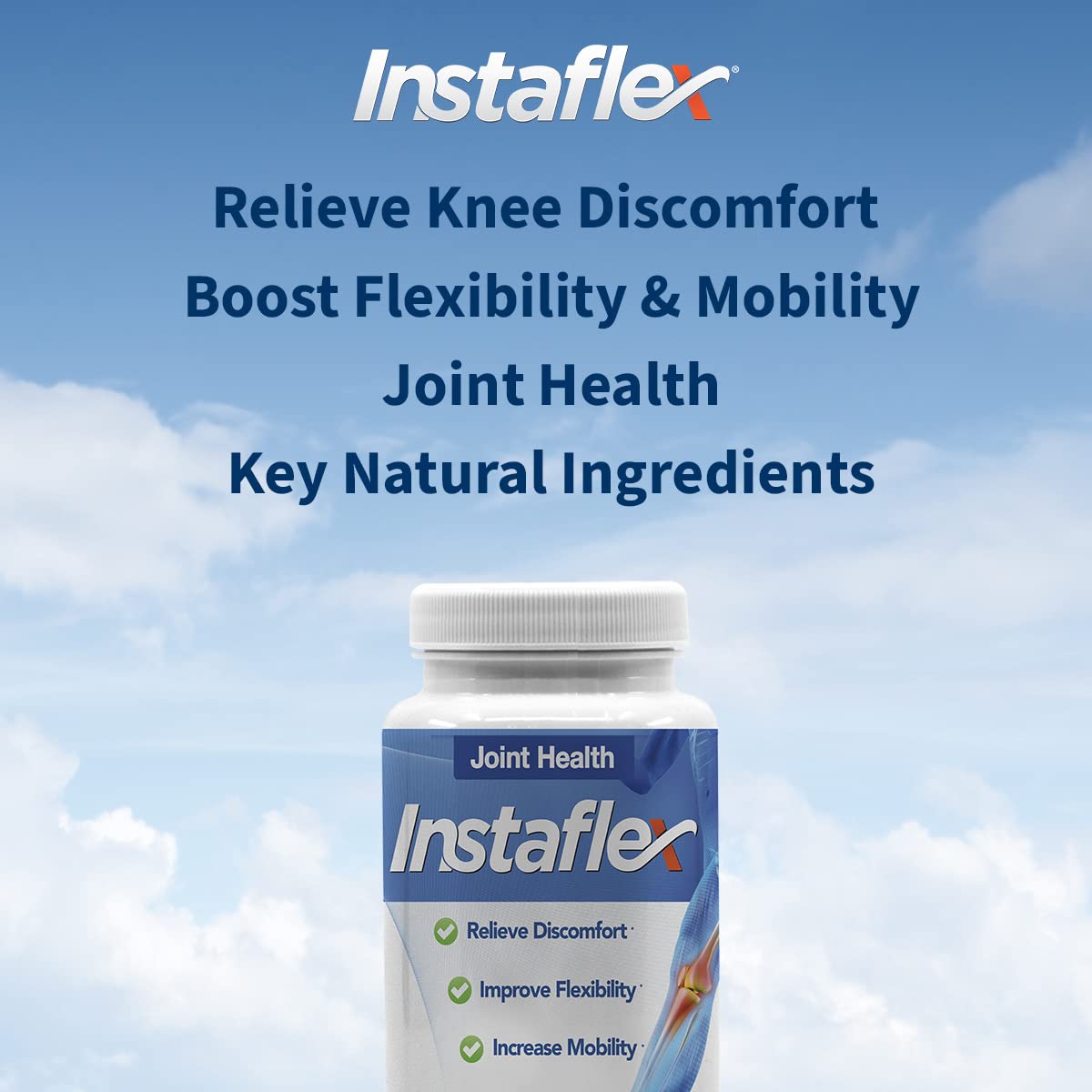 Instaflex Joint Support Supplement - Clinically Studied Joint Relief Blend of Glucosamine, MSM, White Willow, Turmeric, Ginger, Cayenne, Hyaluronic Acid - 90 Capsules