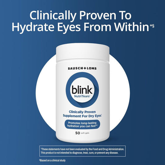 BLINK Nutritears Supplement for Dry Eyes, 50 Softgels