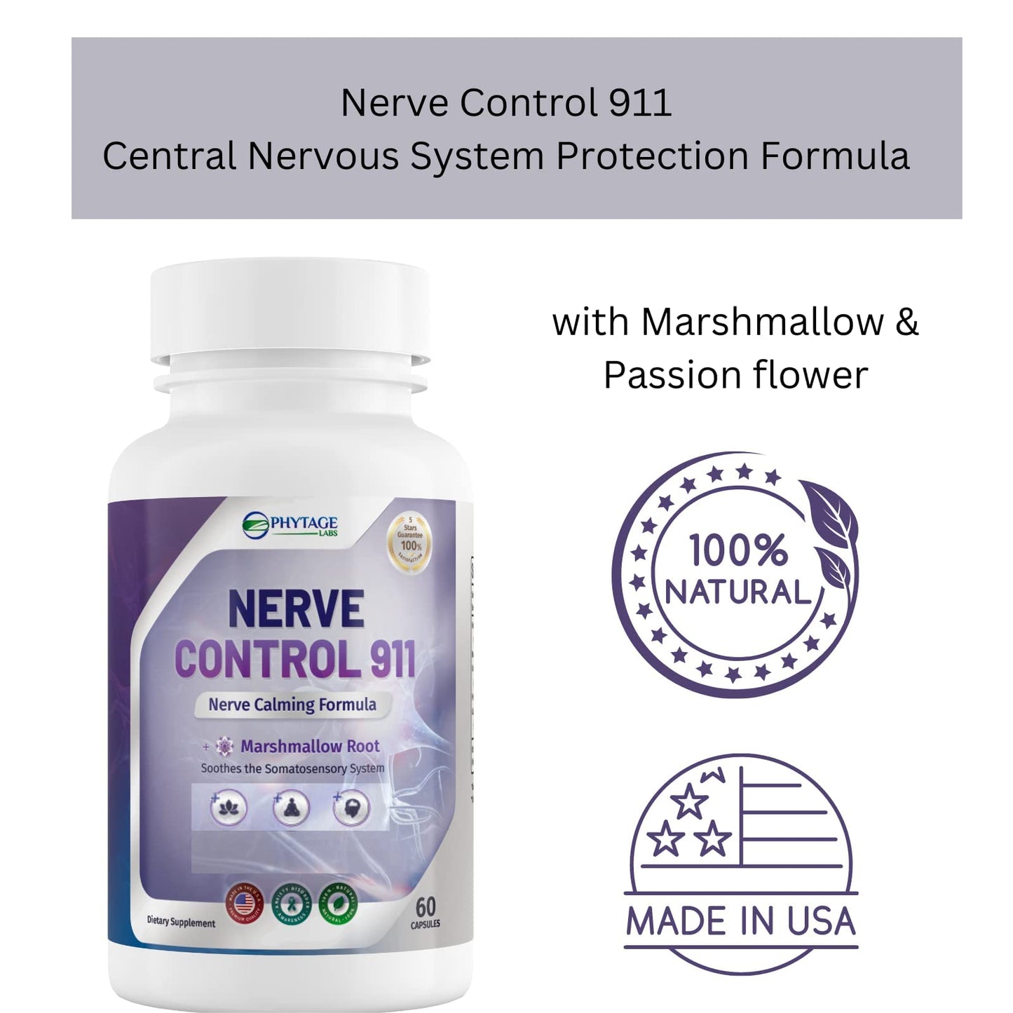 Nerve Control 911 - Natural Plant Based Nerve Health Supplement
