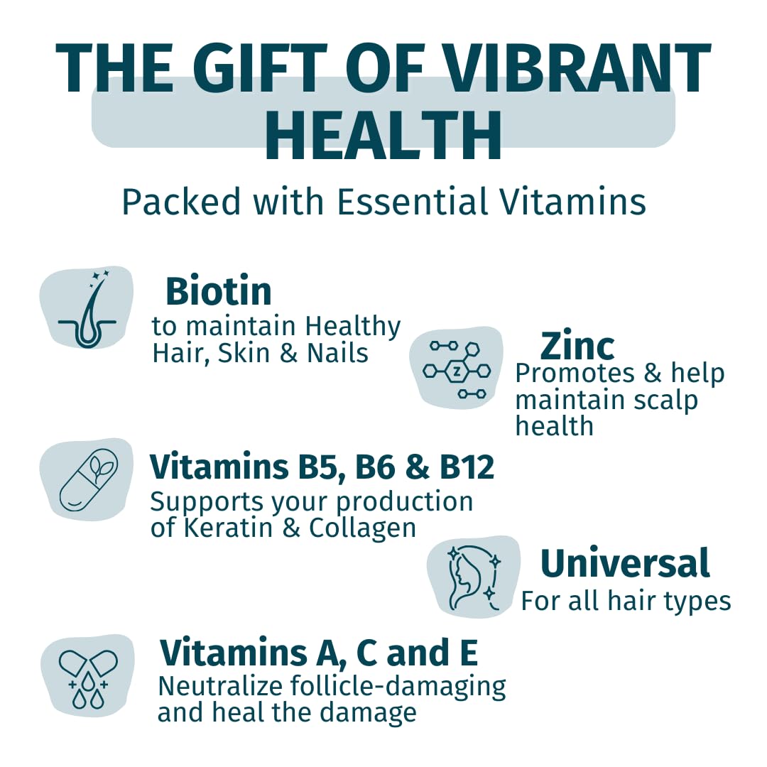 WEEM Hair Skin and Nails Gummies - Supports Healthy Hair - Vegan biotin Vitamins for Women & Men Supports Faster Hair Growth, Stronger Nails, Healthy Skin, Extra Strength (2)