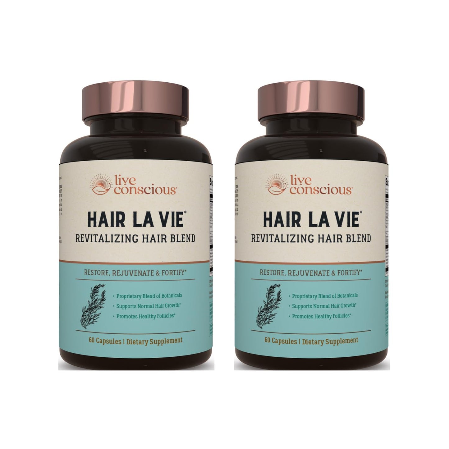 Hair La Vie – Revitalizing Hair Blend by Live Conscious (60 Capsules)