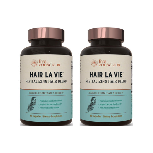 Hair La Vie – Revitalizing Hair Blend by Live Conscious (60 Capsules)