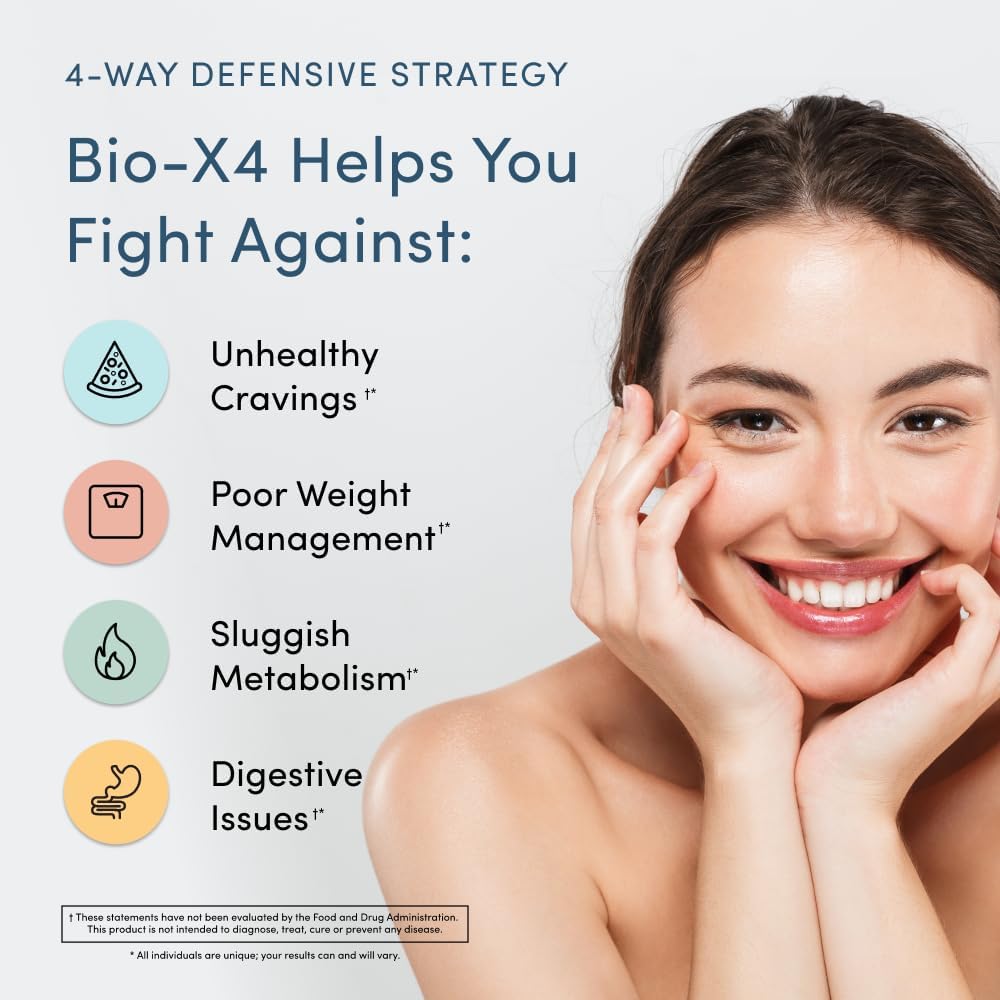 Nucific® Bio-X4 4-in-1 Weight Management Probiotic Supplement, 90 Count.