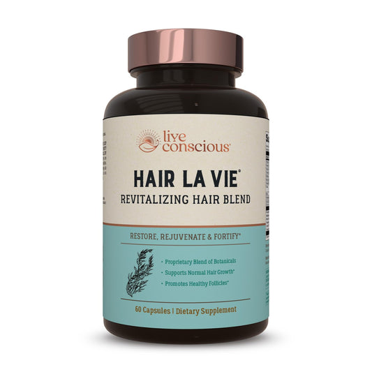 Hair La Vie – Revitalizing Hair Blend by Live Conscious (60 Capsules)
