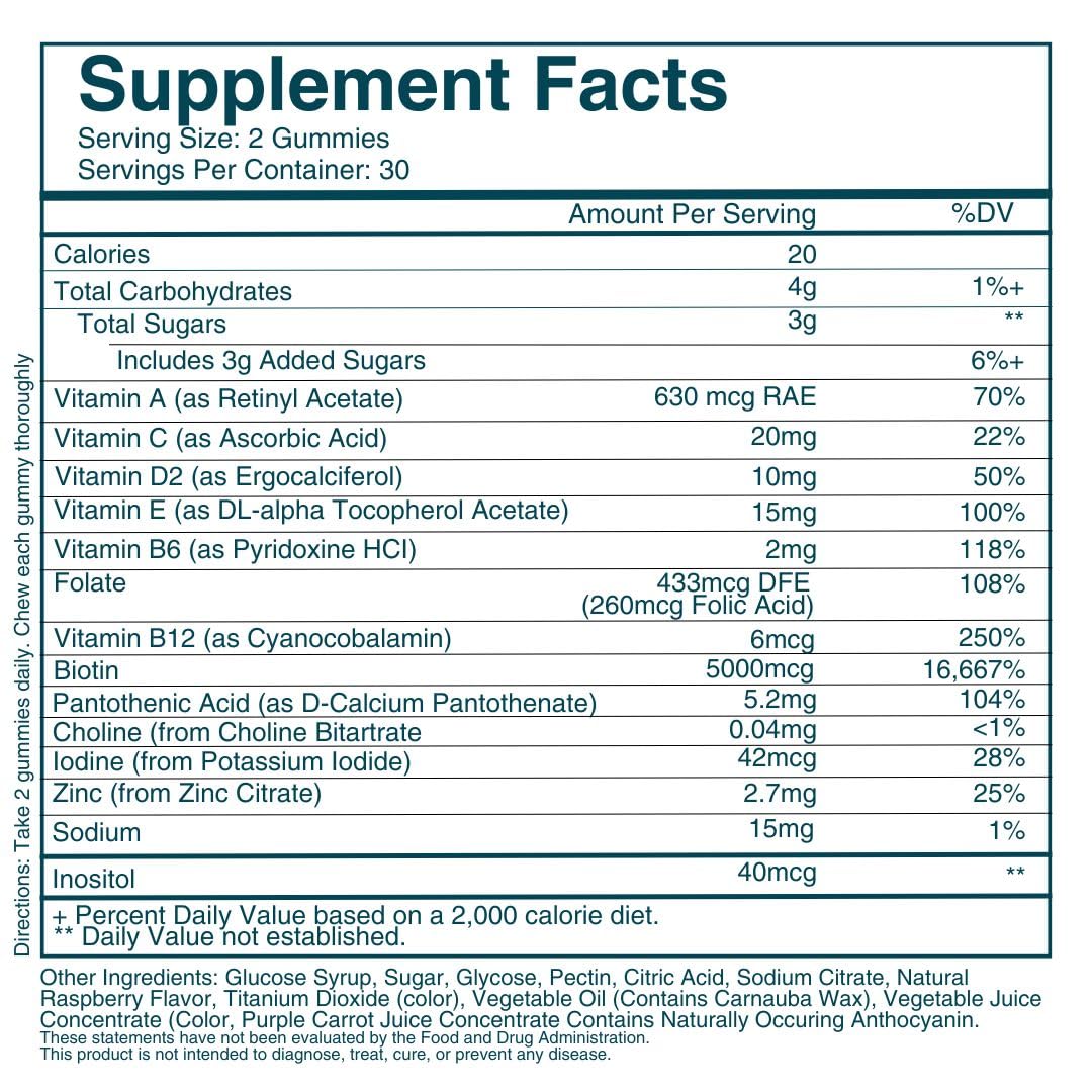WEEM Hair Skin and Nails Gummies - Supports Healthy Hair - Vegan biotin Vitamins for Women & Men Supports Faster Hair Growth, Stronger Nails, Healthy Skin, Extra Strength (2)