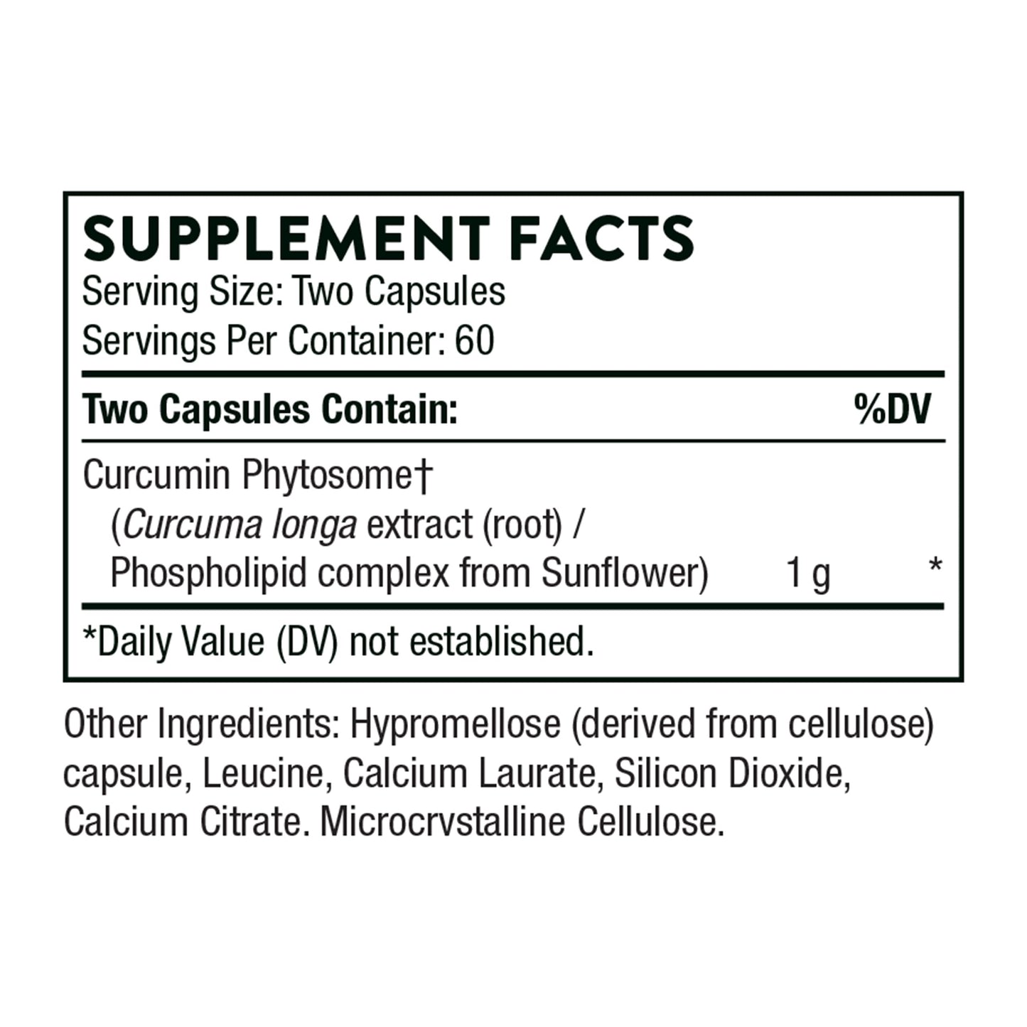 THORNE Curcumin Phytosome 1000 mg (Meriva)  60 Capsules