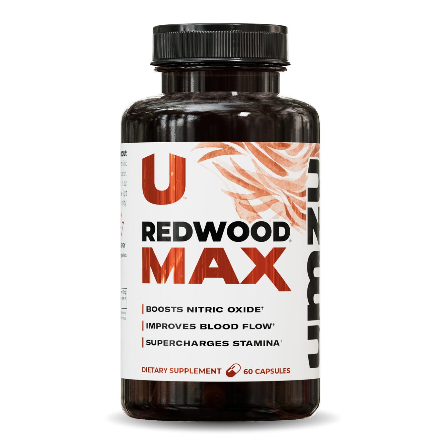 UMZU Redwood Max Nitric Oxide Booster, Blood Flow & Circulation Support for Men & Women, Energy, Stamina & Recovery – Heart & Varicose Vein Supplement – 2 Capsules Daily – 60 Count