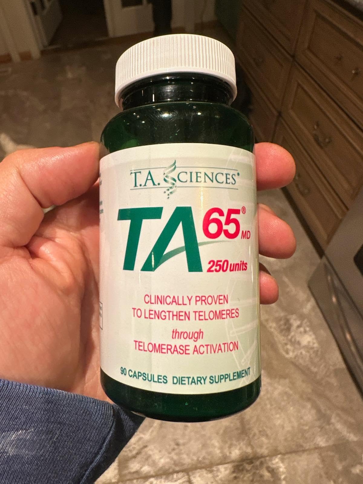 T.A. Sciences TA-65 Telomere Activation Supplement - 2.5 Times Potency, 90 Capsules (1-Pack (90 Count), with Box)