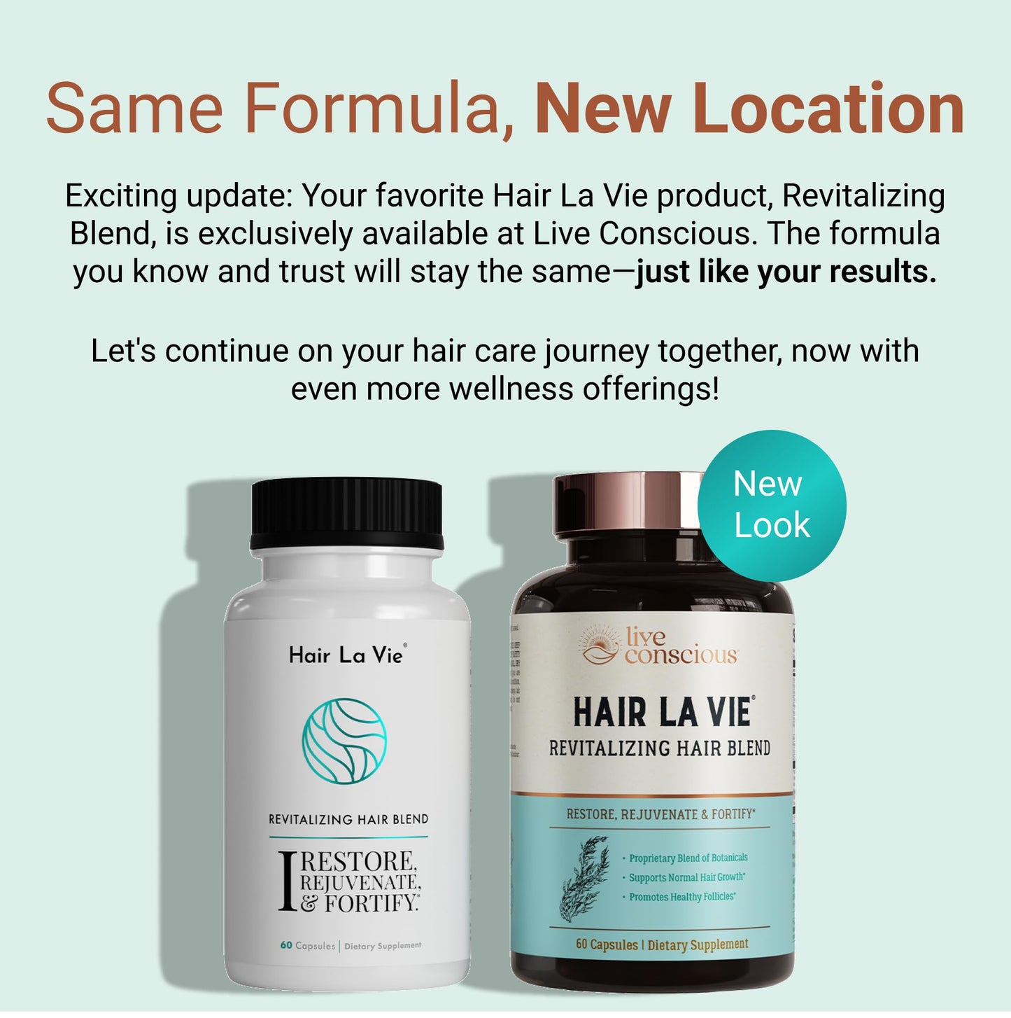 Hair La Vie – Revitalizing Hair Blend by Live Conscious (60 Capsules)
