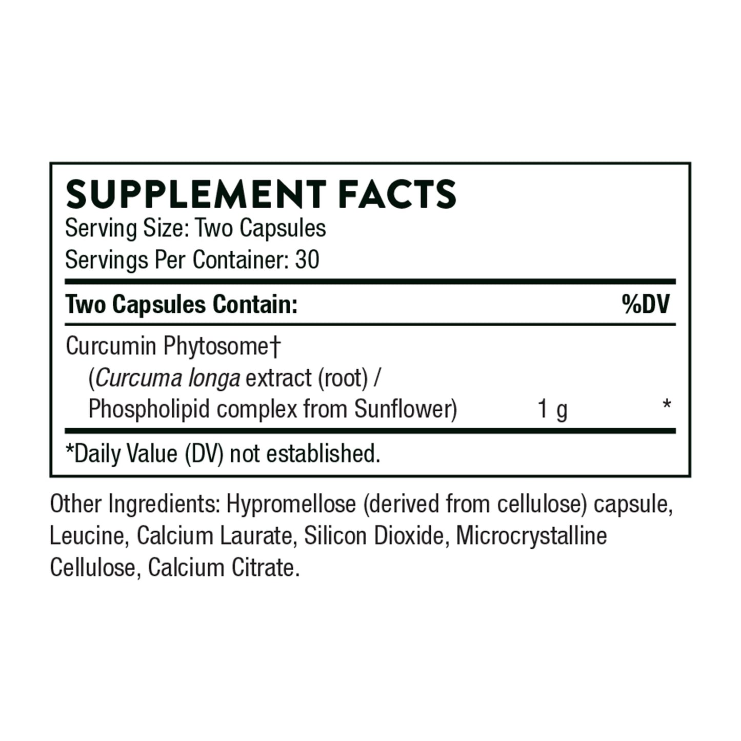 THORNE Curcumin Phytosome 1000 mg (Meriva)  60 Capsules