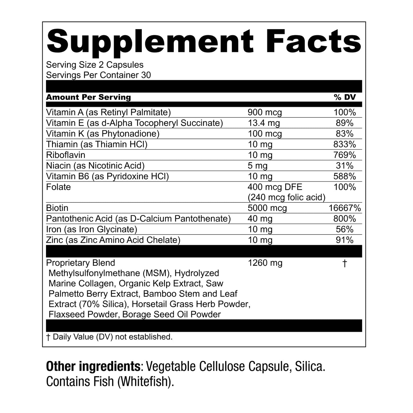 Hair La Vie – Revitalizing Hair Blend by Live Conscious (60 Capsules)