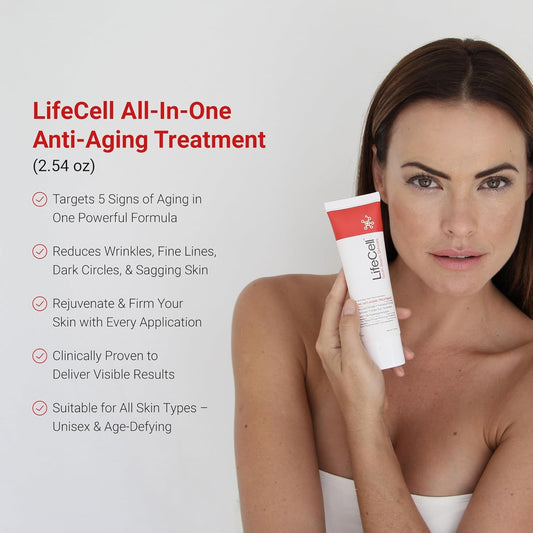 LifeCell All-In-One Anti-Aging Cream  Advanced Wrinkle, Fine Line & Dark Circle Treatment (2.54 oz)