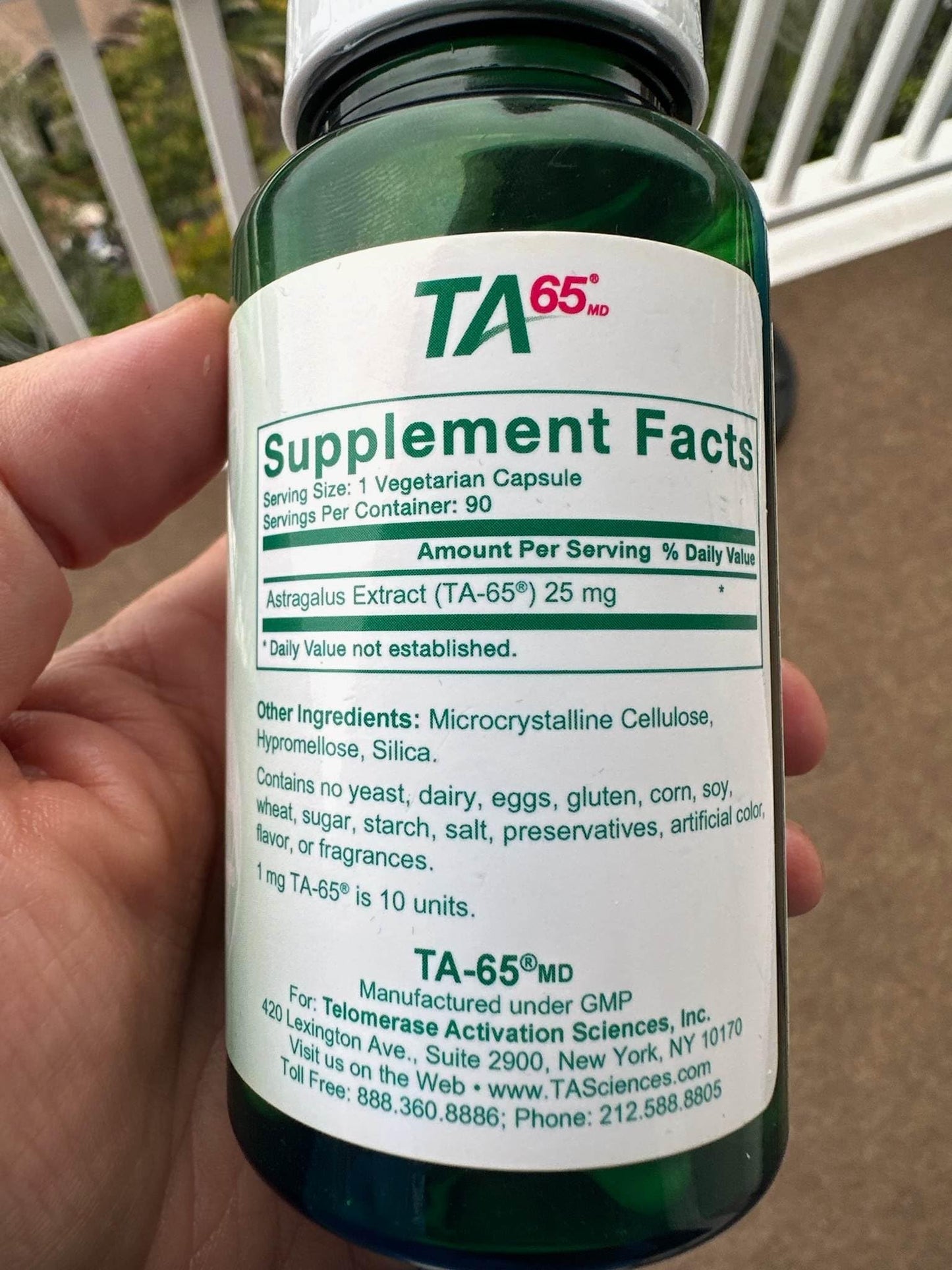 T.A. Sciences TA-65 Telomere Activation Supplement - 2.5 Times Potency, 90 Capsules (1-Pack (90 Count), with Box)