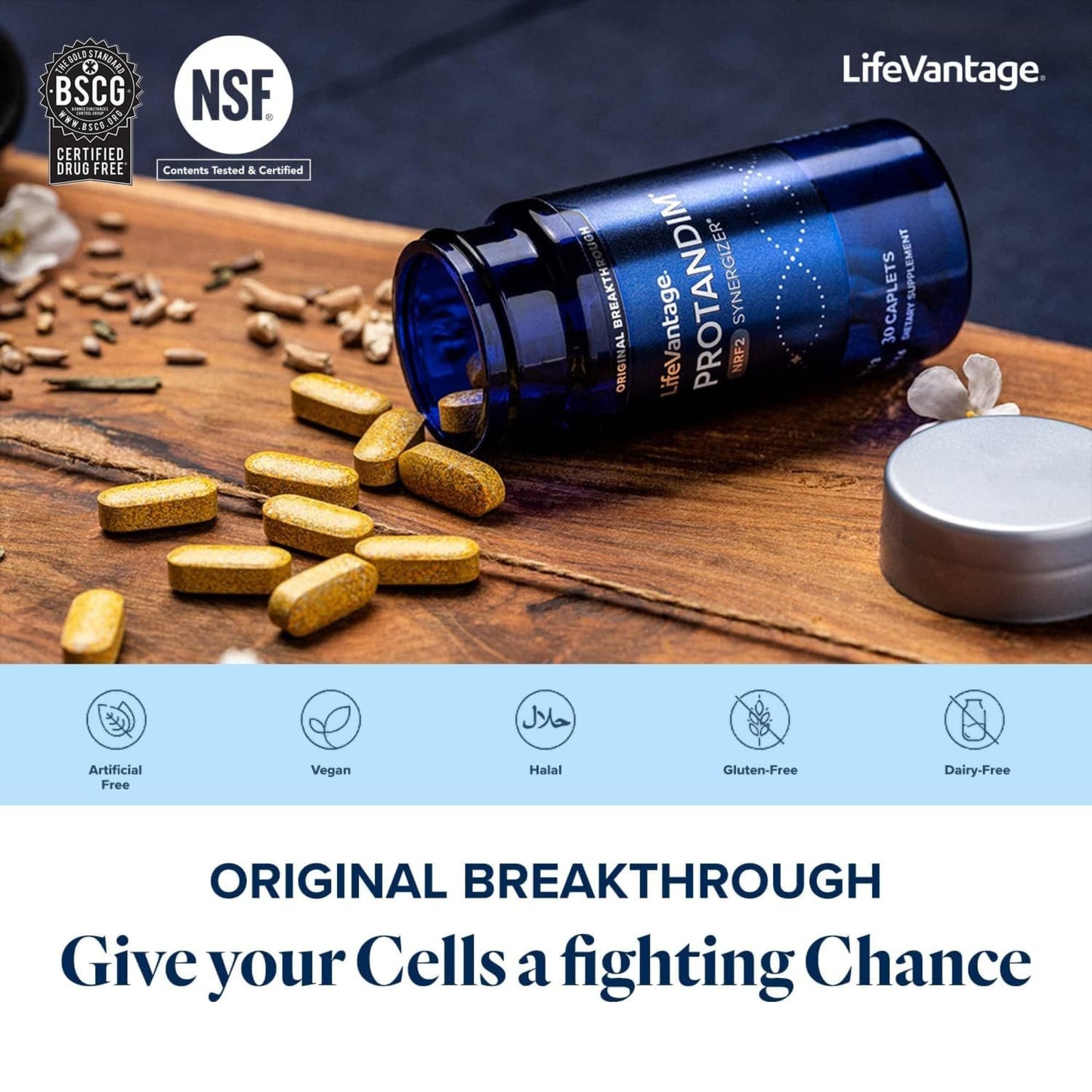 Protandim Nrf2 Synergizer (30 Caps) Nrf2 Activator, Healthy Aging Supplement, Antioxidants Fight Oxidative Stress, 5 Herb Blend, Supports Cellular Health, Ashwagandha, Turmeric, Milk Thistle
