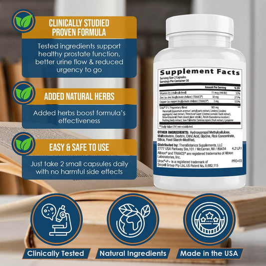 Advanced Men's Prostate Support by Ideal Prostate Plus Ultra with Reishi Mushroom, Saw Palmetto, Lycopene and More for Natural Relief