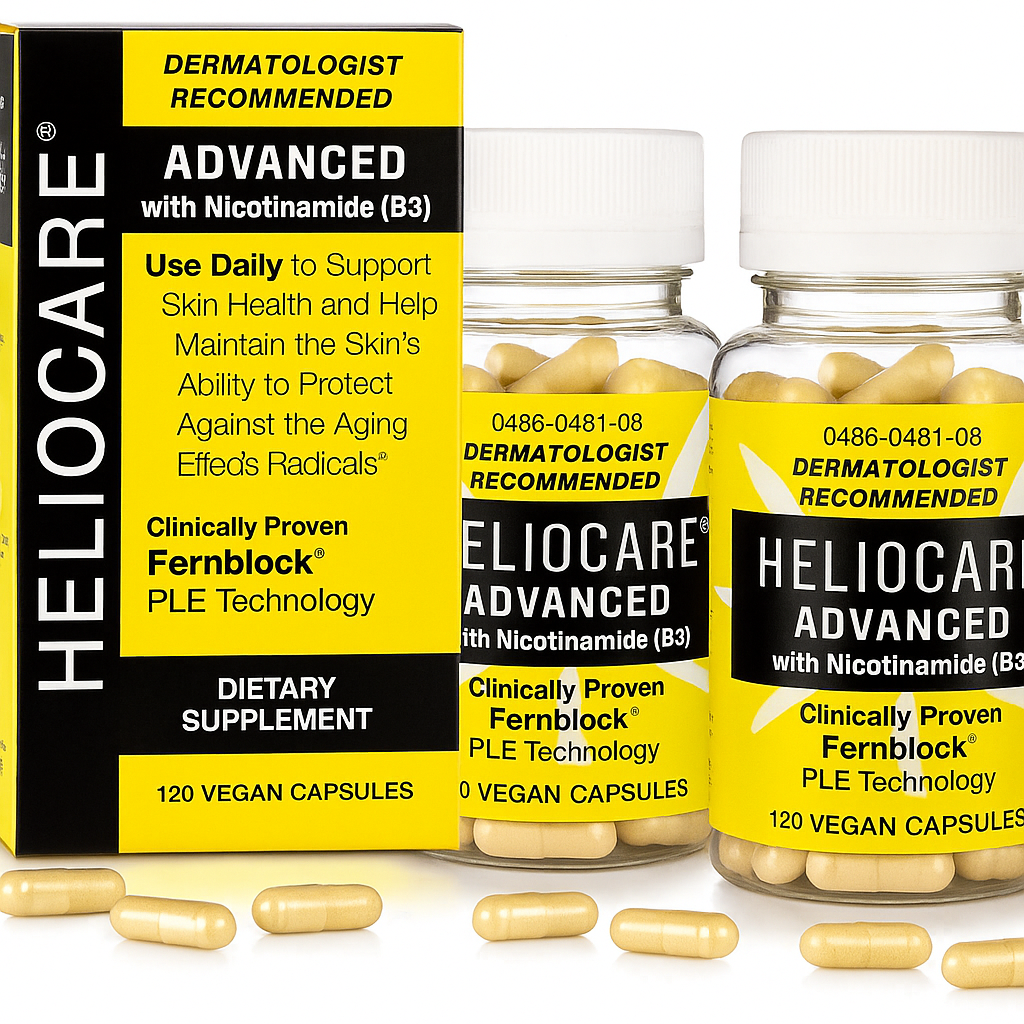 Heliocare Advanced Niacin B3 – Fernblock & Antioxidant Skin Support (120 Vegan Capsules)