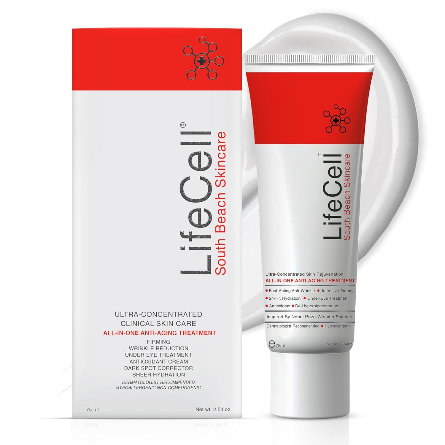 LifeCell All-In-One Anti-Aging Cream – Advanced Wrinkle, Fine Line & Dark Circle Treatment (2.54 oz)

