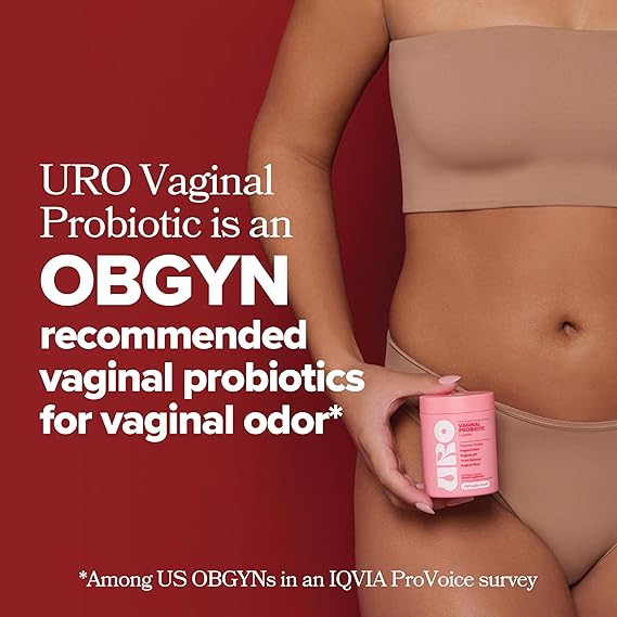 URO Vaginal Probiotics for Women pH Balance with Prebiotics & Lactobacillus Probiotic Blend - Women's Vaginal Health Supplement - Promote Healthy Vaginal Odor & Vaginal Flora, 60 Count